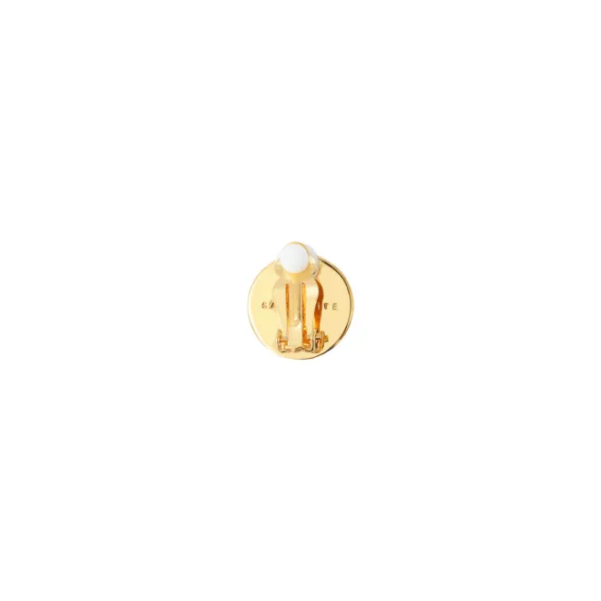 Farah clip-on drop earrings - gold