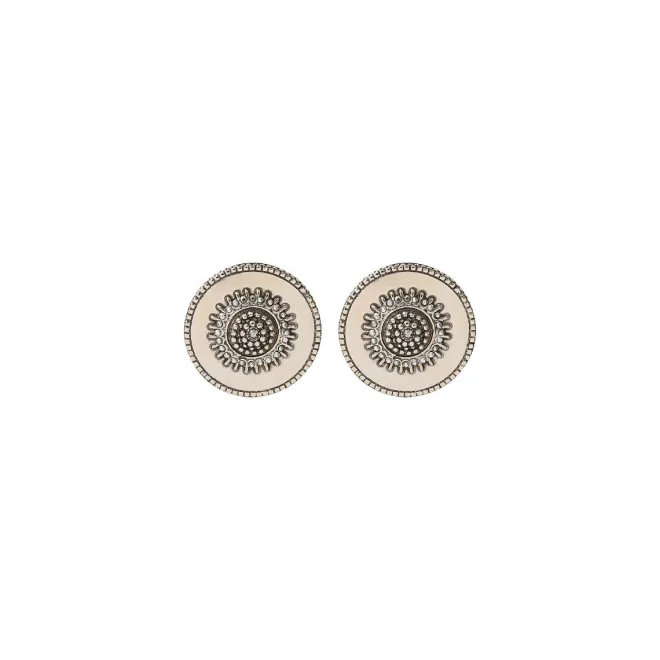 Farah clip-on earrings - silver