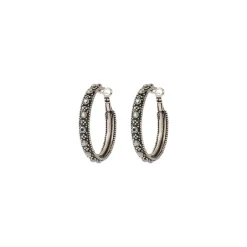 Farah hoop earrings - silver