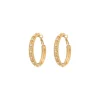 Farah Large Pierced Stud Earrings - Gold