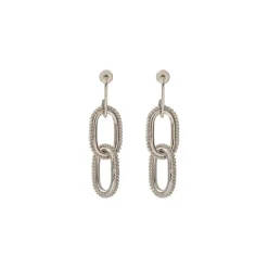 Farah pierced stud drop earrings - silver