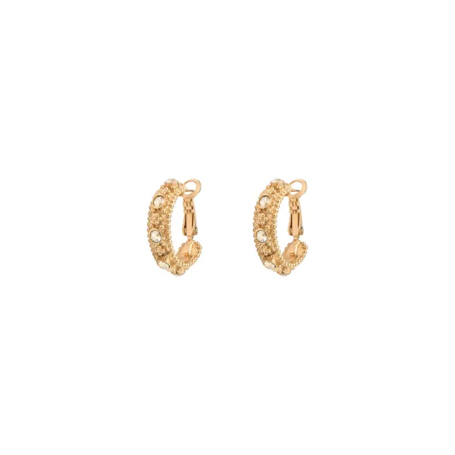 Farah thin hoop earrings - gold