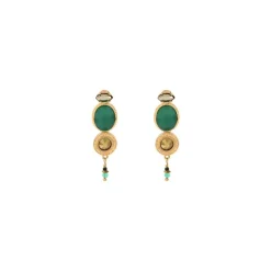 Fujita clip-on earrings - green