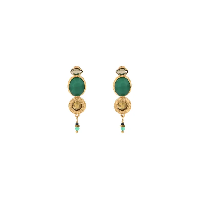 Fujita clip-on earrings - green