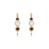 Fujita dangling sleeper earrings - white