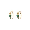 Fujita hoop earrings - green