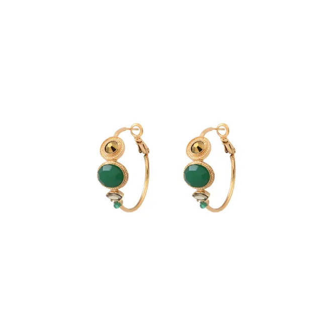 Fujita hoop earrings - green