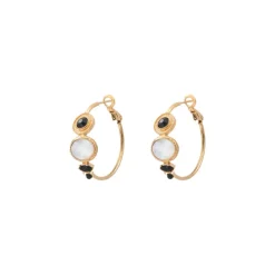 Fujita hoop earrings - white