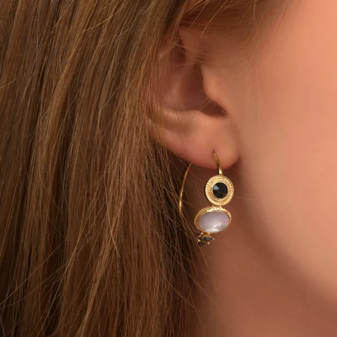 Fujita hoop earrings - white