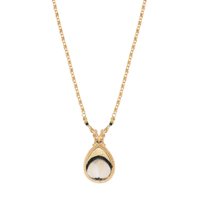 Fujita pendant chain necklace - white