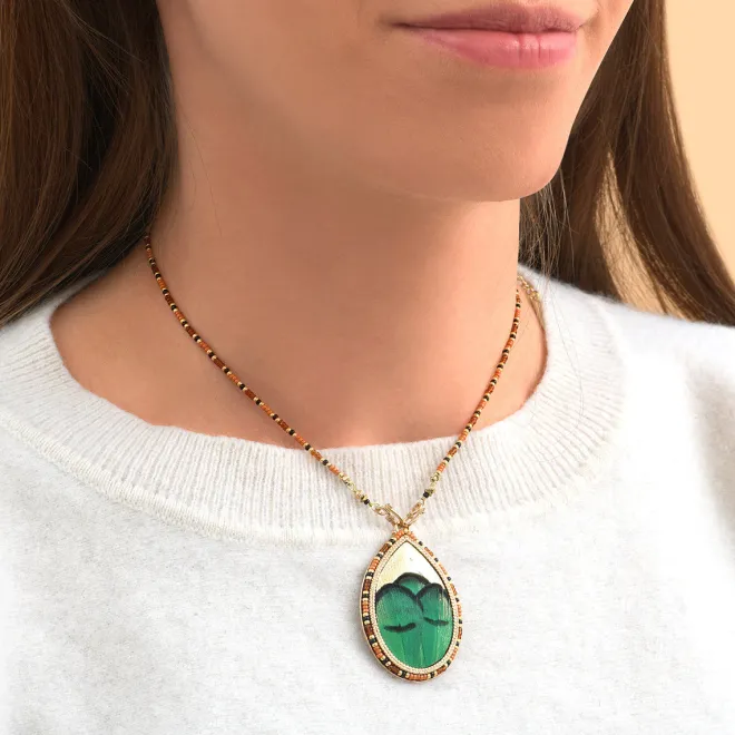 Fujita pendant necklace - green