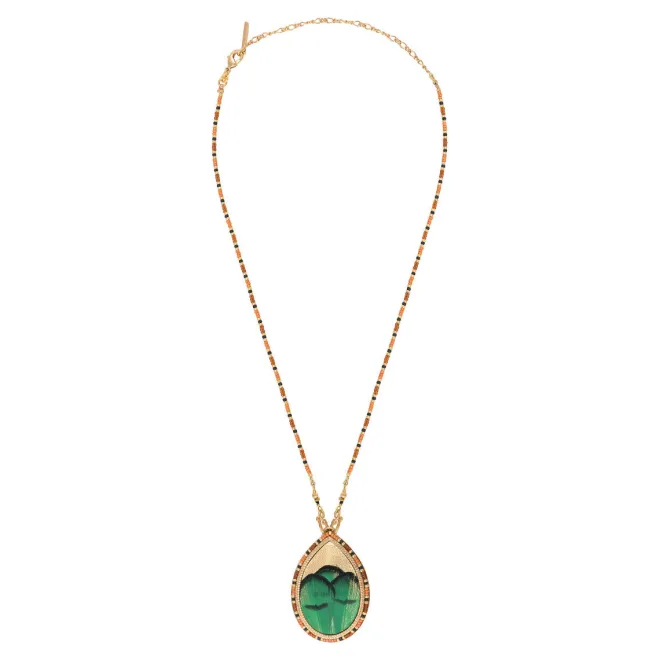 Fujita pendant necklace - green