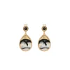 Fujita pierced stud earrings - white