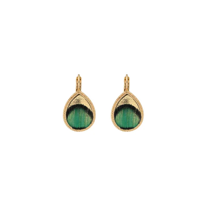 Fujita sleeper earrings - green