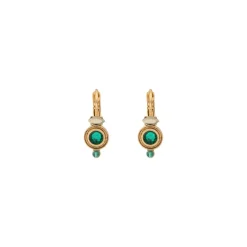 Fujita small sleeper earrings - green