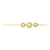 Gloria adjustable thin chain bracelet - green