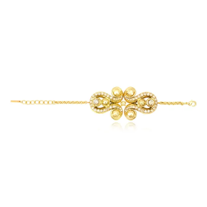 Gloria adjustable thin chain bracelet - gold