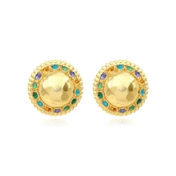 Gloria clip-on earrings - green