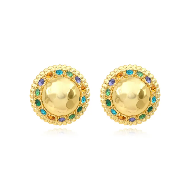 Gloria clip-on earrings - green