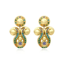 Gloria clip-on earrings - green