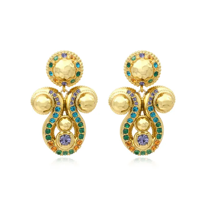 Gloria clip-on earrings - green