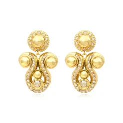 Gloria clip-on earrings - gold