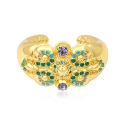 Gloria cuff bracelet - green