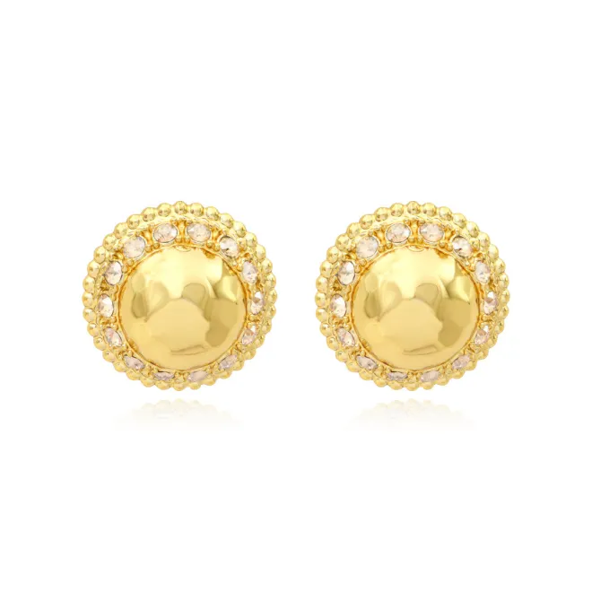 Gloria thin clip-on earrings - gold