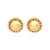 Gloria thin clip-on earrings - red