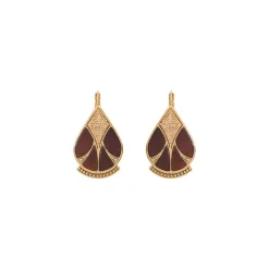 Hawaiian sleeper earrings - black