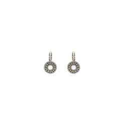 Hawaiian thin sleeper earrings - white mother-of-pearl