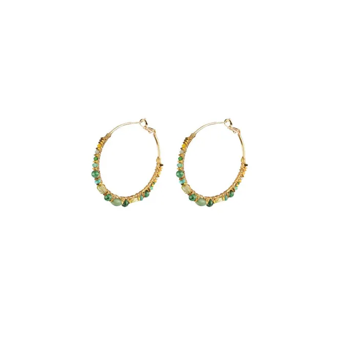 Iancura hoop earrings - green