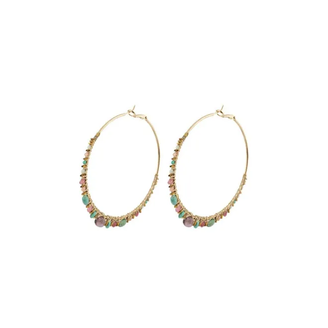 Iancura hoop earrings - mauve