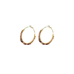 Iancura hoop earrings - plum