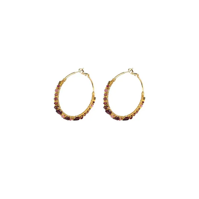 Iancura hoop earrings - plum