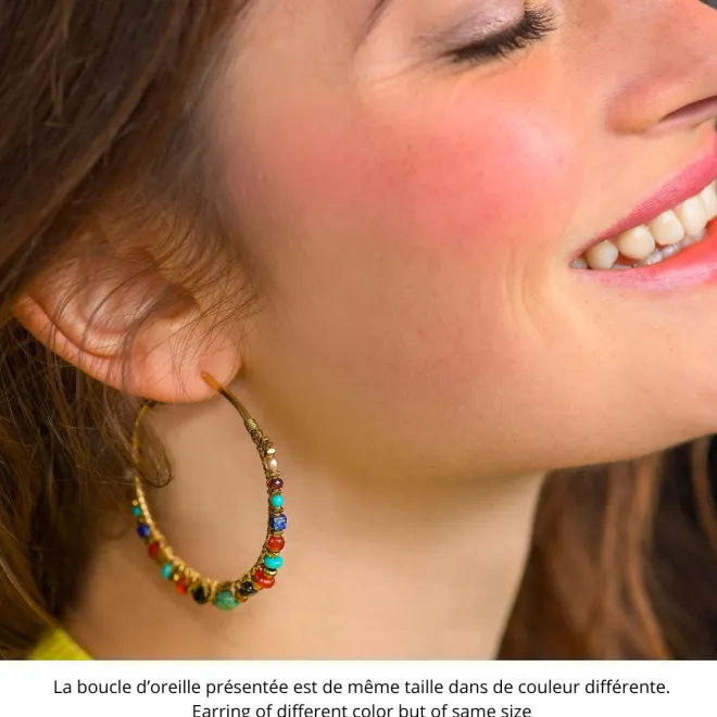 Iancura hoop earrings - plum
