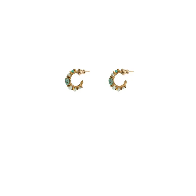 Iancura hoop earrings - turquoise