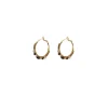 Iancura thin hoop earrings - black