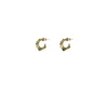 Iancura thin hoop earrings - green