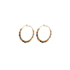 Iancura wide hoop earrings - multicoloured