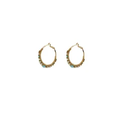 Iancura wide hoop earrings - turquoise