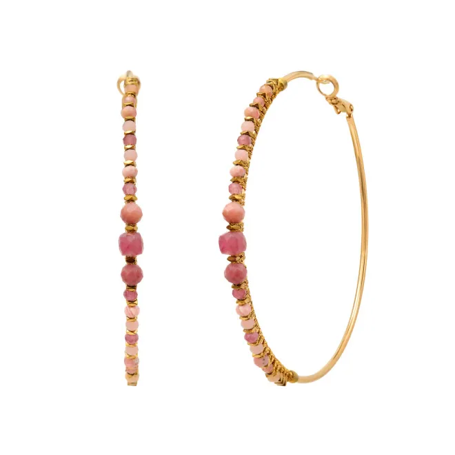 Iancura wide hoop earrings - roses