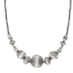Inti adjustable short necklace - silver