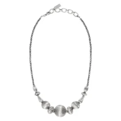 Inti adjustable short necklace - silver