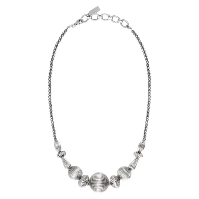 Inti adjustable short necklace - silver