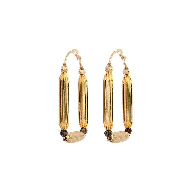 Inti graphic hoop earrings - gold