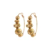 Inti pearl hoop earrings - gold-plated