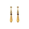 Inti pierced post drop earrings - gold