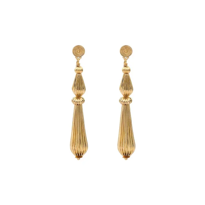 Inti pierced stud earrings - gold