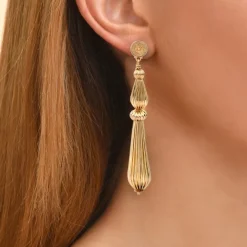 Inti pierced stud earrings - gold